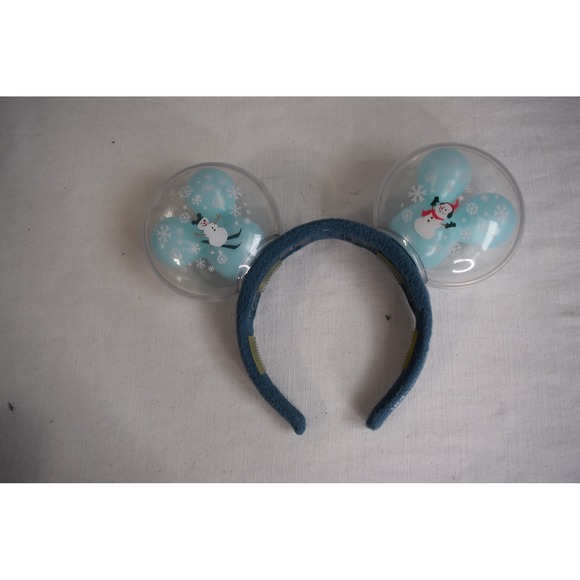 Other - Disney Mickey Ears Headband Balloon Snowman Snow Winter Theme Blue Kids